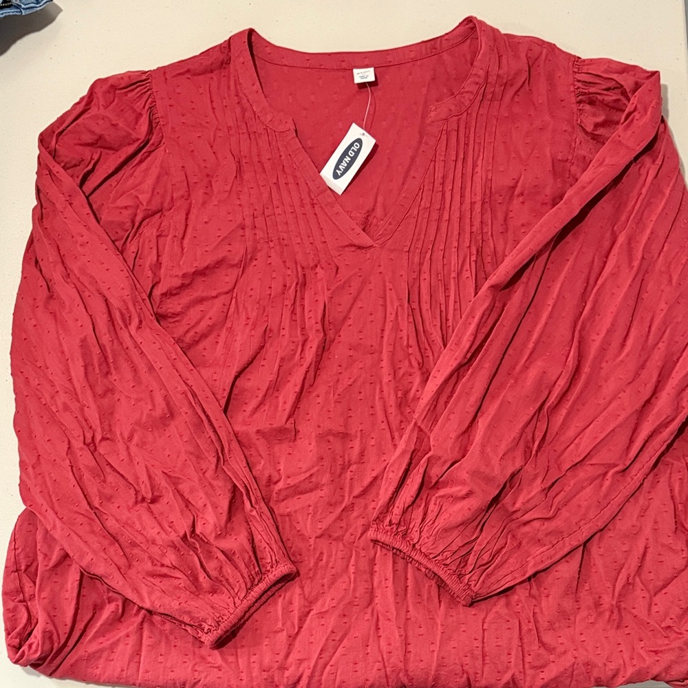 Old Navy Red Long Sleeve Dress